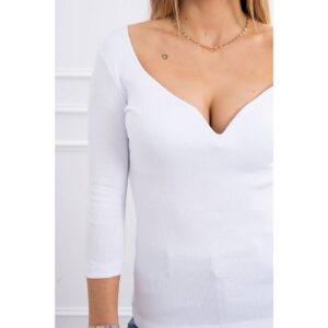 Ribbed blouse with a neckline