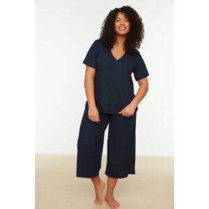 Trendyol Curve Navy Blue Camisole Knitted