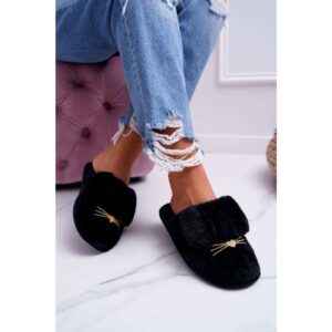 Women's Slippers With Fur And Ears