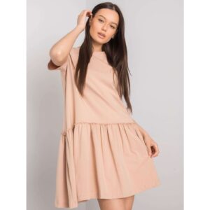 Beige cotton dress with