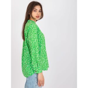 Green loose blouse Inesa