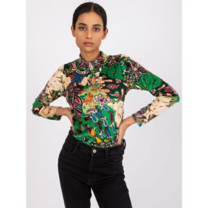 Green patterned blouse from Welur