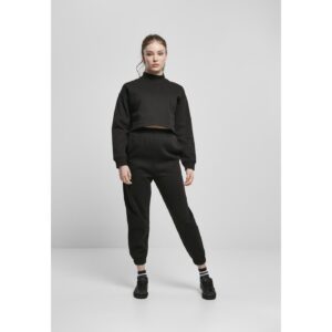 Ladies Cropped Oversized Sweat High Neck