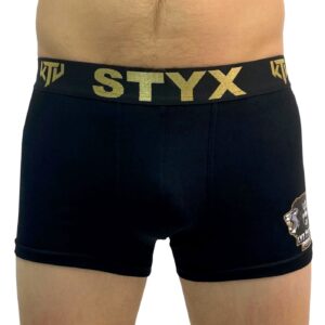 Men's boxers Styx / KTV sports rubber black - black