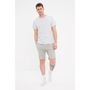 Trendyol Gray Men's Regular Fit Piped Shorts