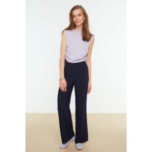 Trendyol Lilac Shirred Detail Padded Basic Knitted
