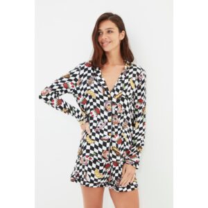 Trendyol Multi Color Checker Pattern Knitted Pajamas