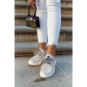 Women's Leather Sneakers With