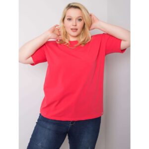 Coral t-shirt in plus size
