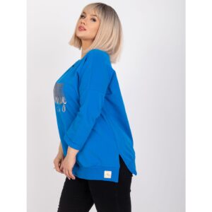 Dark blue loose-fitting blouse