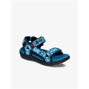 Modré chlapecké vzorované sandály
