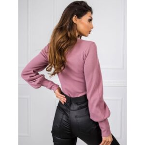 RUE PARIS Brown pink blouse