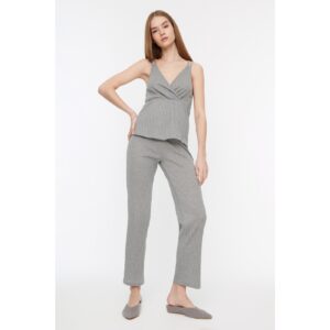 Trendyol Gray Camisole Strap Knitted