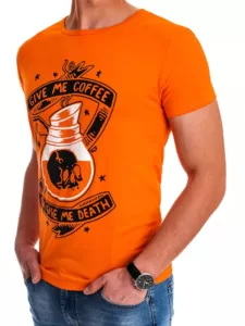 Orange men's T-shirt RX4477