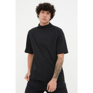 Trendyol Anthracite Men's Oversize Fit Stand Up Collar