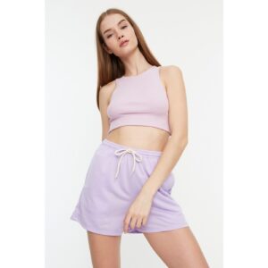 Trendyol Lilac Pocket Detailed Knitted Shorts &
