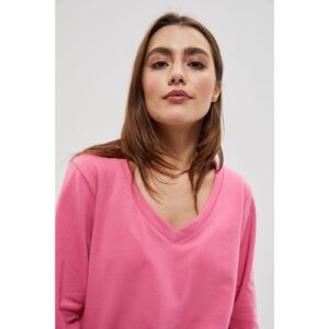 V-neck sweatshirt - pink