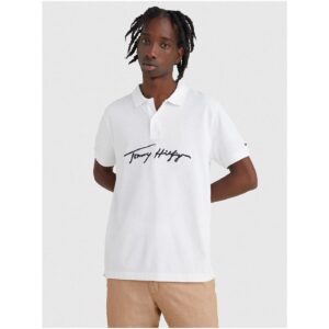 Bílé pánské polo tričko Tommy Hilfiger -