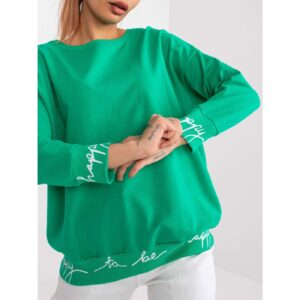 Green jersey blouse with