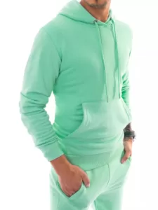 Light green men's hoodie