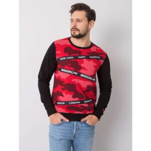 Men's red sweatshirt with