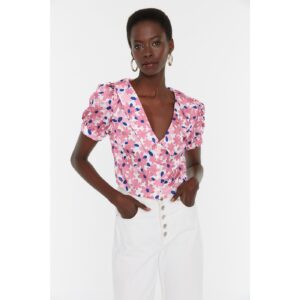 Trendyol Lilac Crop Shirt