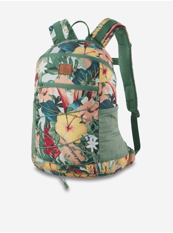 Zelený dámský květovaný batoh Dakine