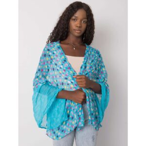 Blue scarf with colored polka