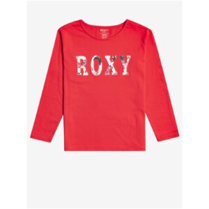 Červené holčičí tričko s potiskem Roxy