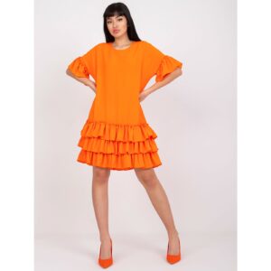 Orange dress with flounces