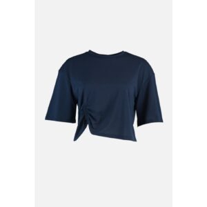 Trendyol Navy Blue Knot Detailed Knitted