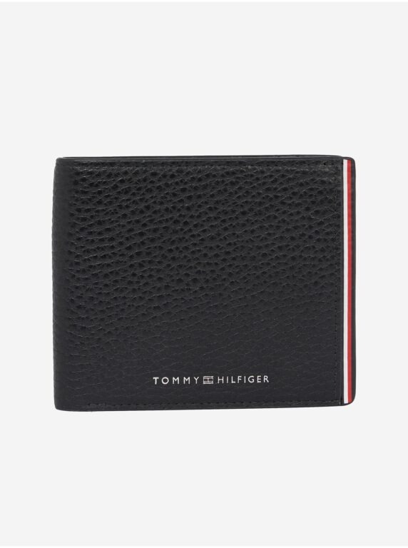 Černá pánská kožená peněženka Tommy