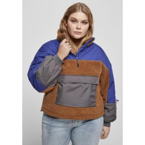 Ladies Sherpa 3-Tone Pull Over Jacket