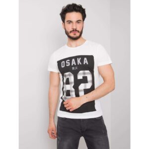 Men's white cotton t-shirt with a