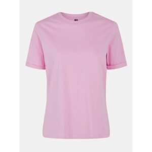 Růžové basic tričko Pieces Ria