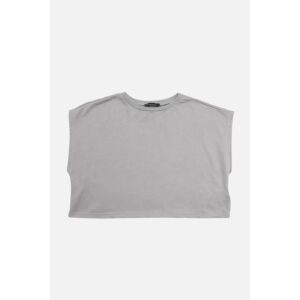 Trendyol Gray Crop Knitted