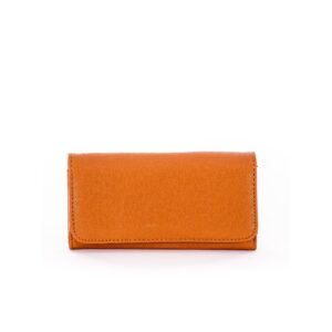 Light brown women's wallet made of