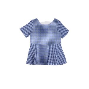 Trendyol Blue Pleated Checked Girl