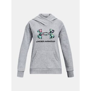 Under Armour Mikina Rival Logo Hoodie-GRY
