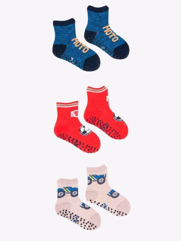 Yoclub Kids's Boys' Cotton Socks Anti Slip
