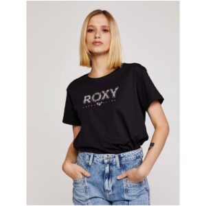Černé dámské tričko s potiskem Roxy Sweet Evening
