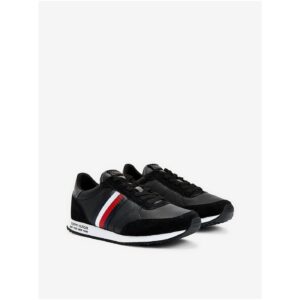 Černé pánské semišové boty Tommy Hilfiger Runner -