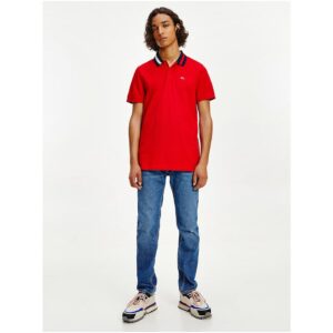 Červené polo triko Tommy Jeans