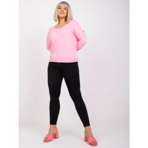 Plus size light pink blouse in Gloria
