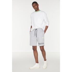 Trendyol Gray Men's Regular Fit Printed Shorts &