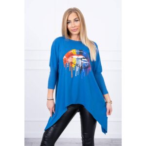 Blouse oversize with rainbow