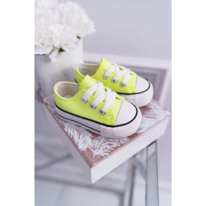Children's Sneakers Brocade Lime Neon