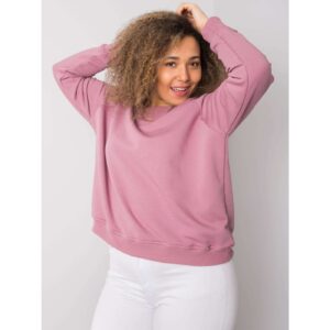 Powder pink sweatshirt plus size without