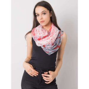 Red and gray scarf with
