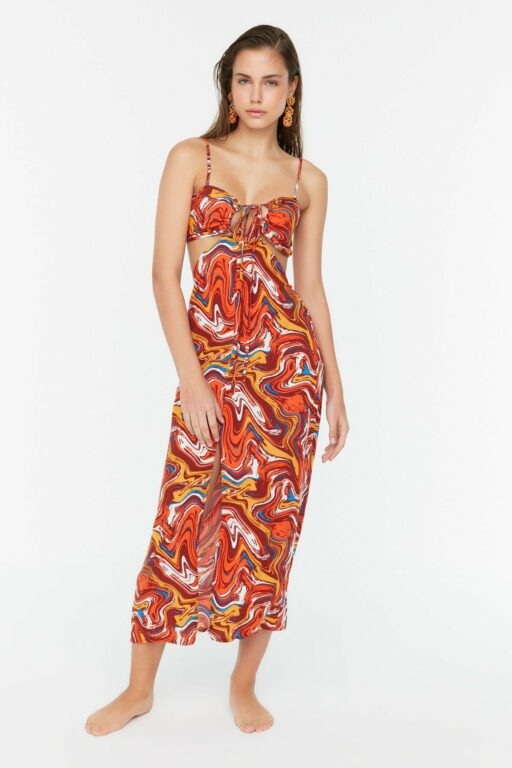 Trendyol Colorful Abstract Pattern Cut Out